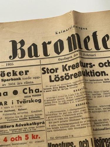 Barometern 1935 - förstasida